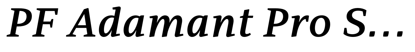 PF Adamant Pro SemiBold Italic